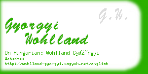 gyorgyi wohlland business card